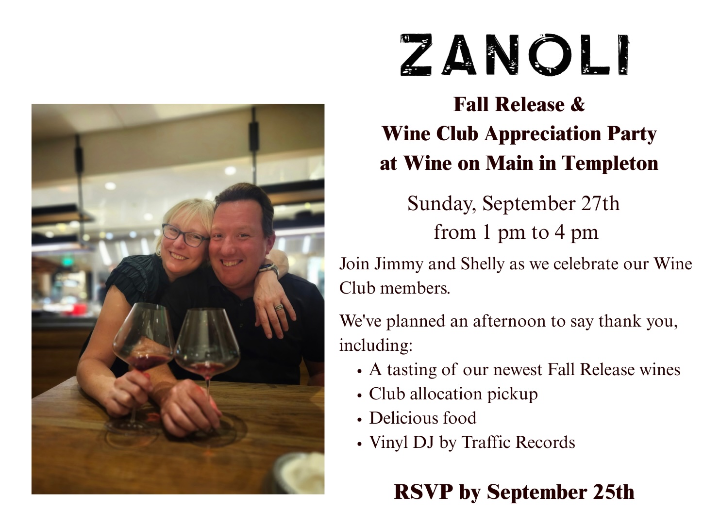 ZANOLI Wine Club Appreciation Party